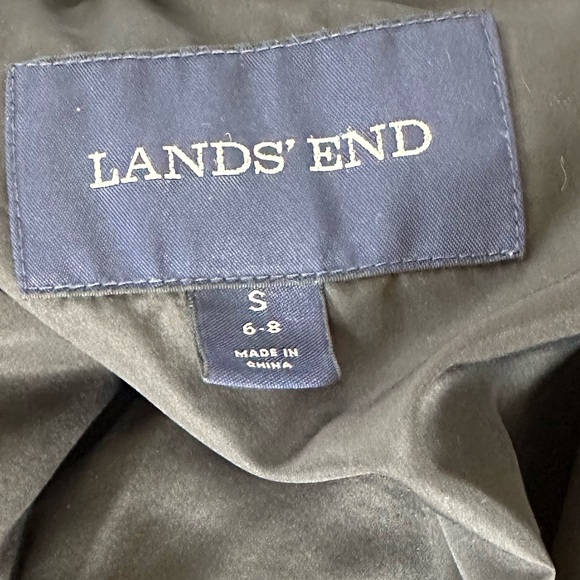 Lands’ End dark Charcoal Gray women’s puffer winter coat down jacket size Small - Picture 11 of 16